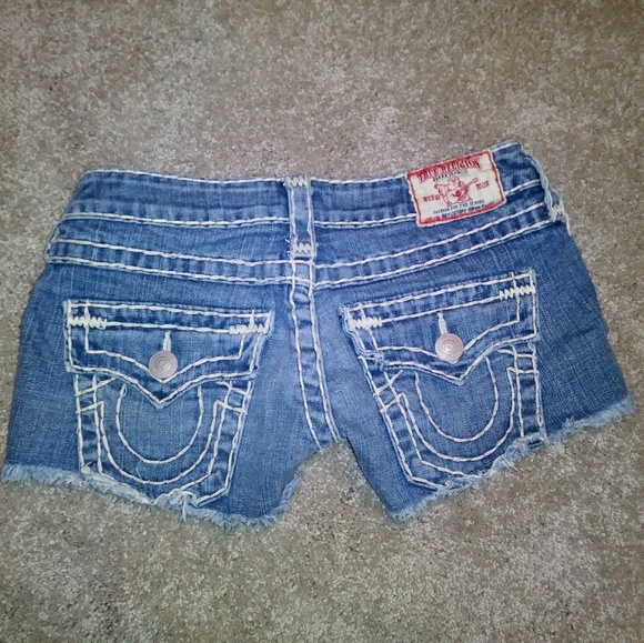 EUC True Religion Joey Cut Off Super T Shorts 25 - Picture 3 of 6